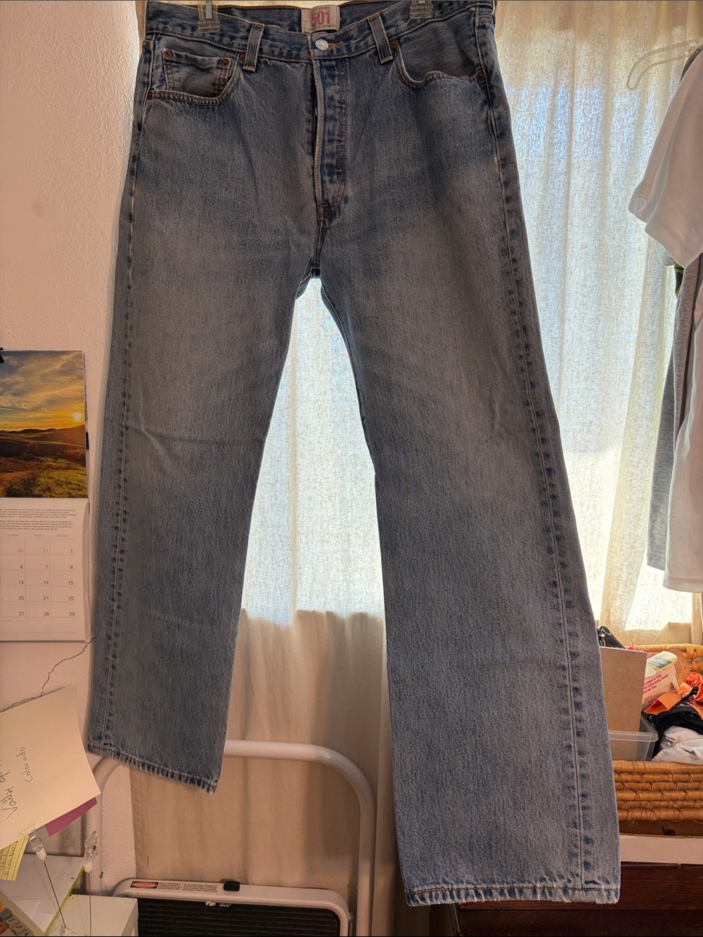 Levi's Vintage Straight-Leg Jeans in Faded Blue